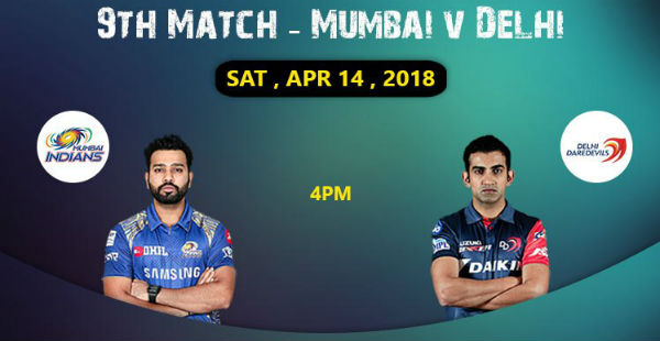 IPL 2018 Mumbai-vs-Delhi --Cricket More 600