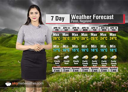 Weather Forecast for Nagaland from April 13 to 19