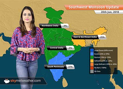 Monsoon Forecast for June 21, 2018: Heavy Monsoon rain in Goa, Karnataka, Kerala