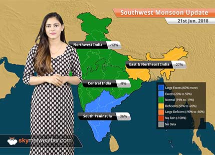 Monsoon Forecast for June 22, 2018: Heavy Monsoon rain in Goa, Karnataka, Kerala