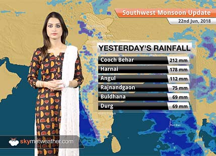 Monsoon Forecast for June 23, 2018: Monsoon rain in Maharashtra, Karnataka, Kerala, Northeast