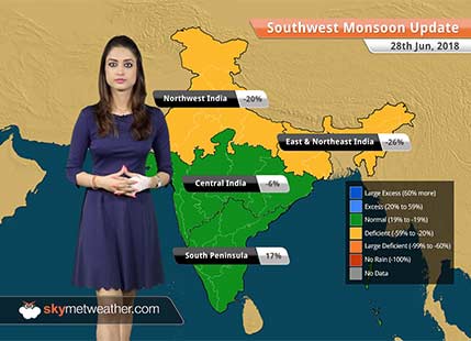 Monsoon Forecast for June 29, 2018: Monsoon rain in Delhi, Goa, Coastal Karnataka, Kerala