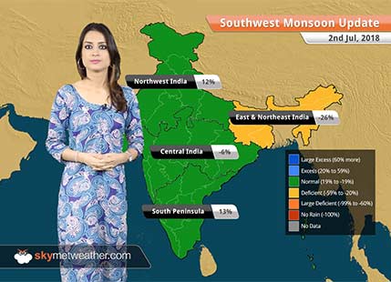 Monsoon Forecast for July 3, 2018: Monsoon rain in Konkan, Coastal Karnataka, Assam, Meghalaya