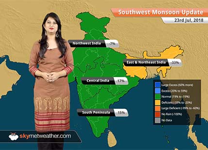 Monsoon Forecast for July 24, 2018: Rain in Madhya Pradesh, Rajasthan, Gujarat