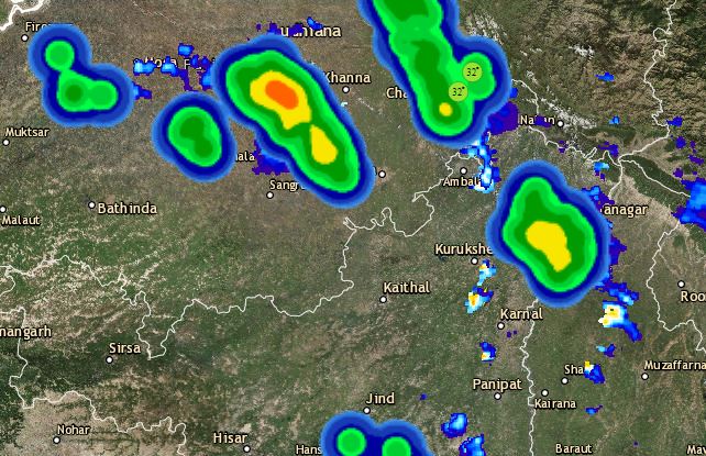 lightning in punjab and haryana