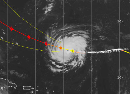 Hurricanes and Typhoons at their peak in Atlantic and Pacific Ocean