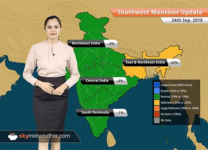 Monsoon Forecast for Sep 25, 2018: Heavy rain in Himachal Pradesh, Uttarakhand to continue