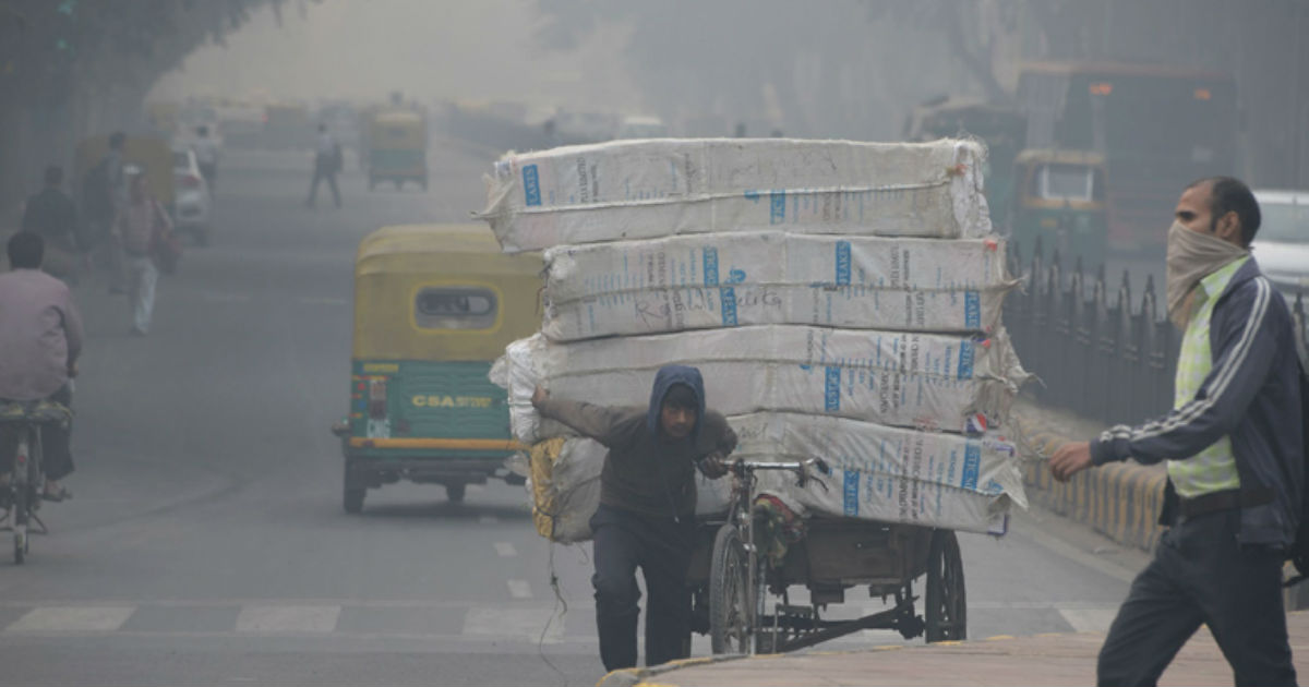 Rain washes away. Smog in New Delhi Hit “hazardous” Levels.