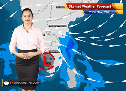 Weather Forecast for Nov 23: Rain in Chennai, Tamil Nadu, Andhra Pradesh, Kerala, Pollution in Delhi to improve