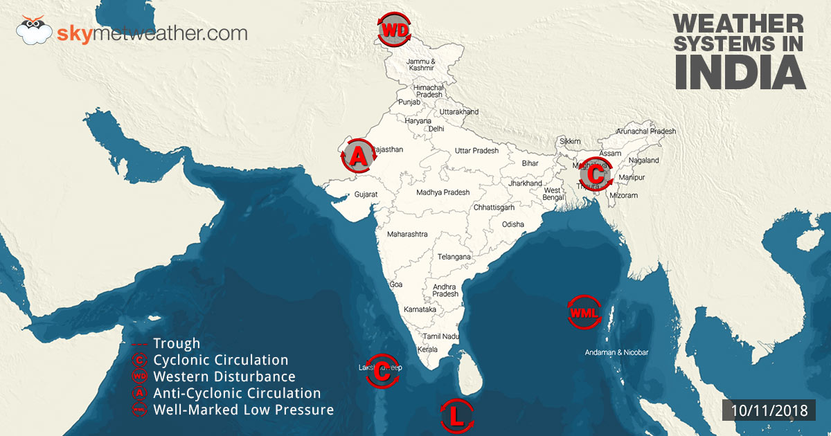 Weather Forecast for November 11 Across India | Skymet Weather Services