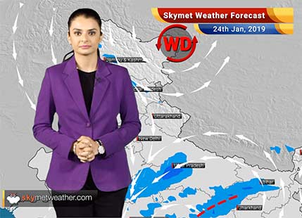 Weather Forecast Jan 24: Light to moderate rains over Jammu and Kashmir, Himachal Pradesh, Uttarakhand