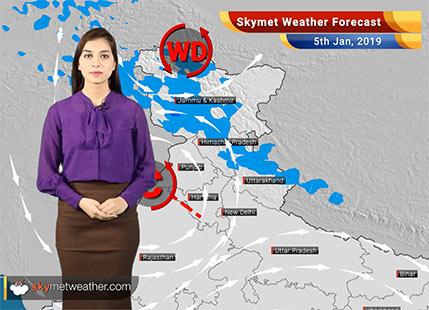 Weather Forecast for Jan 5: Possibility of rain and snowfall in North India, light rains over Andaman and Nicobar