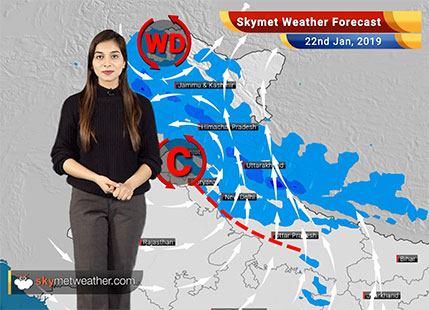 Weather Forecast for Jan 22: Rainfall in entire North India, snow over mountains