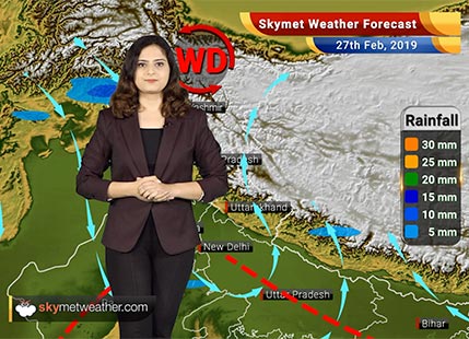 Weather Forecast for Feb 27: Rains likely in Punjab, Delhi, Kashmir, Ranchi, Patna, Kolkata