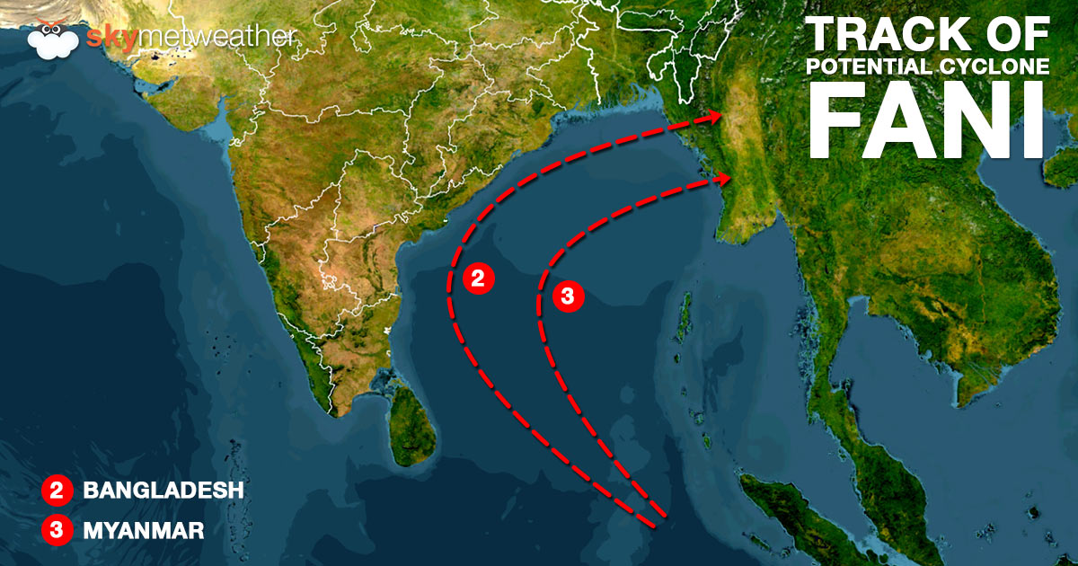 Track of possible Cyclone Fani 2