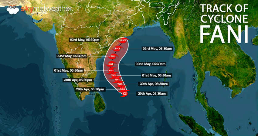 Cyclone Fani latest track