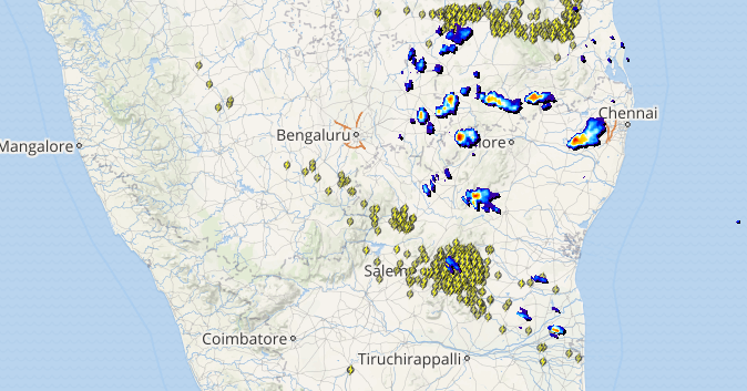 Live lightning and thunderstorm status across India