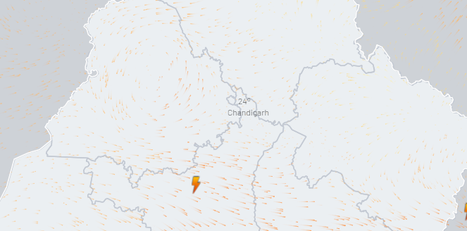 Capture lightning Punjab and Haryana