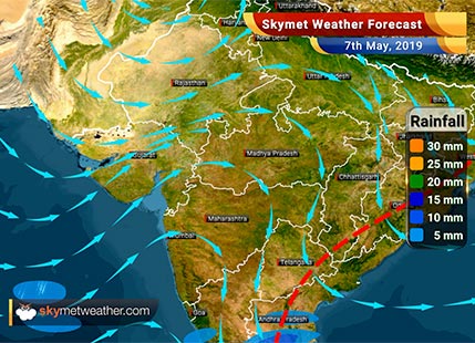 हवामान अंदाज 7 मे: मध्य आणि उत्तर पश्चिम भारतात उष्णतेची लाट, दक्षिण भारतात पाऊस