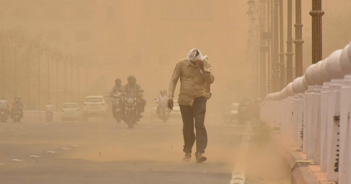 Rain and dust storm in Northwest India