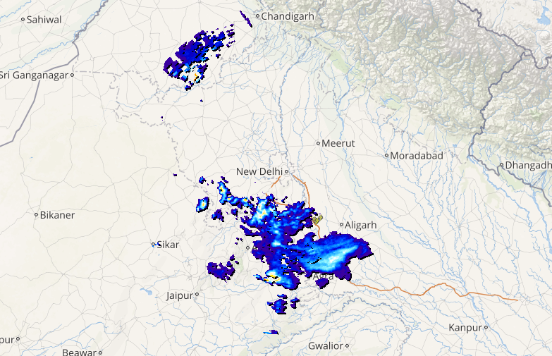 Live lightning and thunderstorm status across India