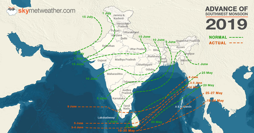 Monsoon reaches Kerala