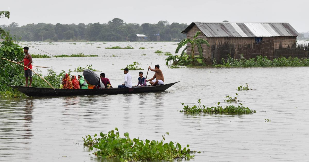 Floods in Assam. Northeast India