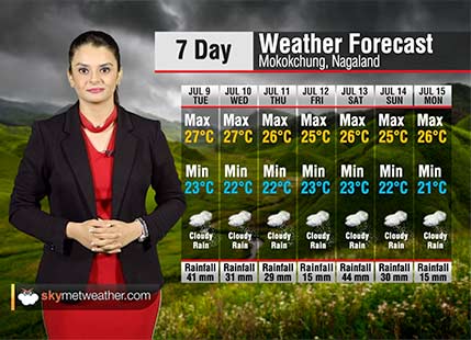 Weather Forecast for Nagaland from July 9 to July 15