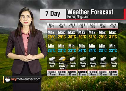 Weather Forecast for Nagaland from July 3 to July 9