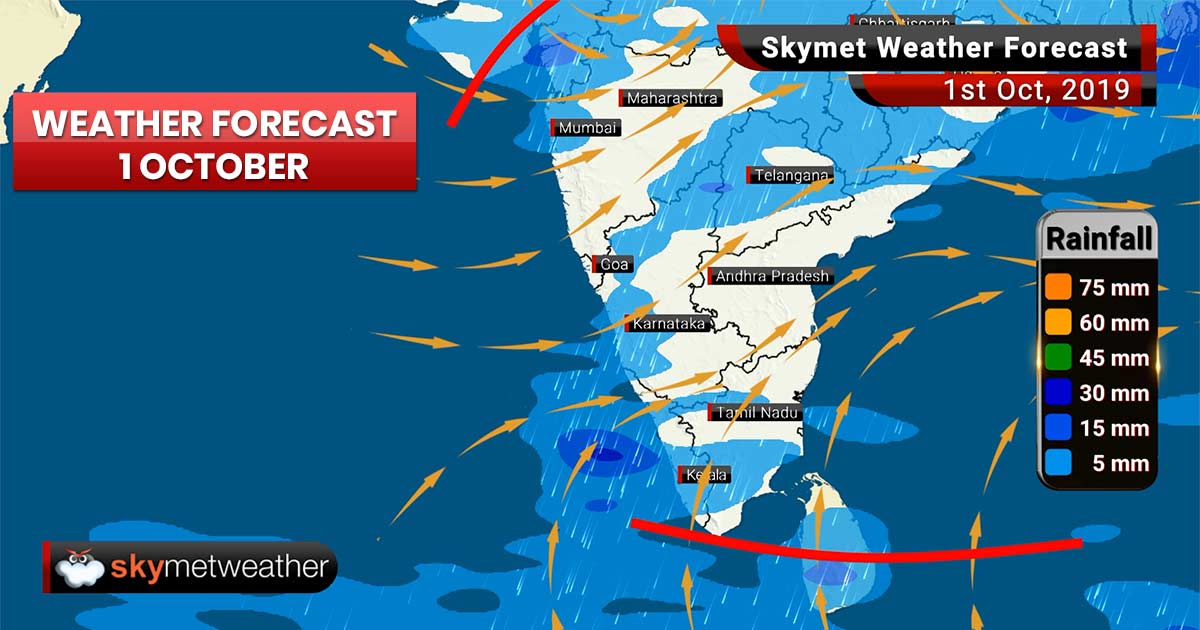 Weather Forecast Oct 1: Heavy rain to Ujjain, Kota and Bundi with moderate rains over Kolkata