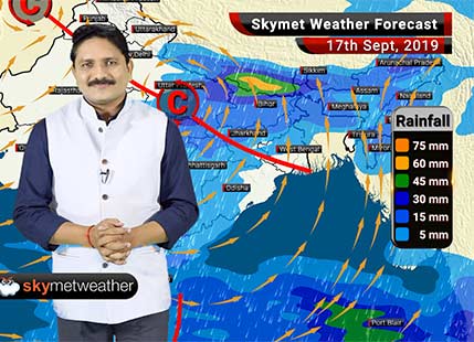 17 सितम्बर का मौसम: लखनऊ, वाराणसी, पटना में अच्छी वर्षा, दिल्ली में मुख्यतः शुष्क मौसम