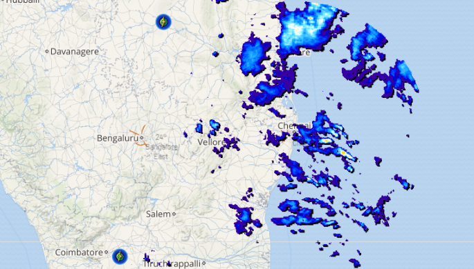 Live lightning and thunderstorm report across India