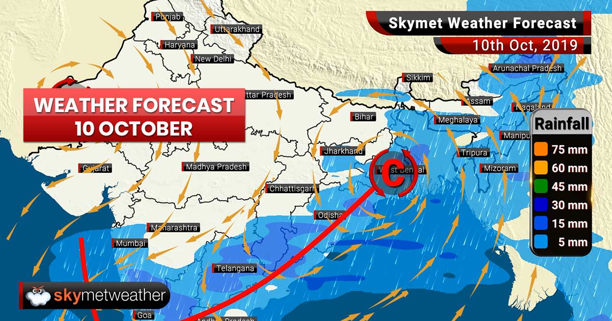 Weather Forecast Oct 10 Retreating of Monsoon commences from Northwest