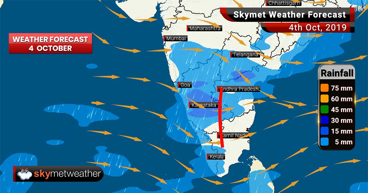 Weather Forecast Oct 4: Patna, Gaya, Bengaluru to witness moderate rain, with light rain in Kolkata