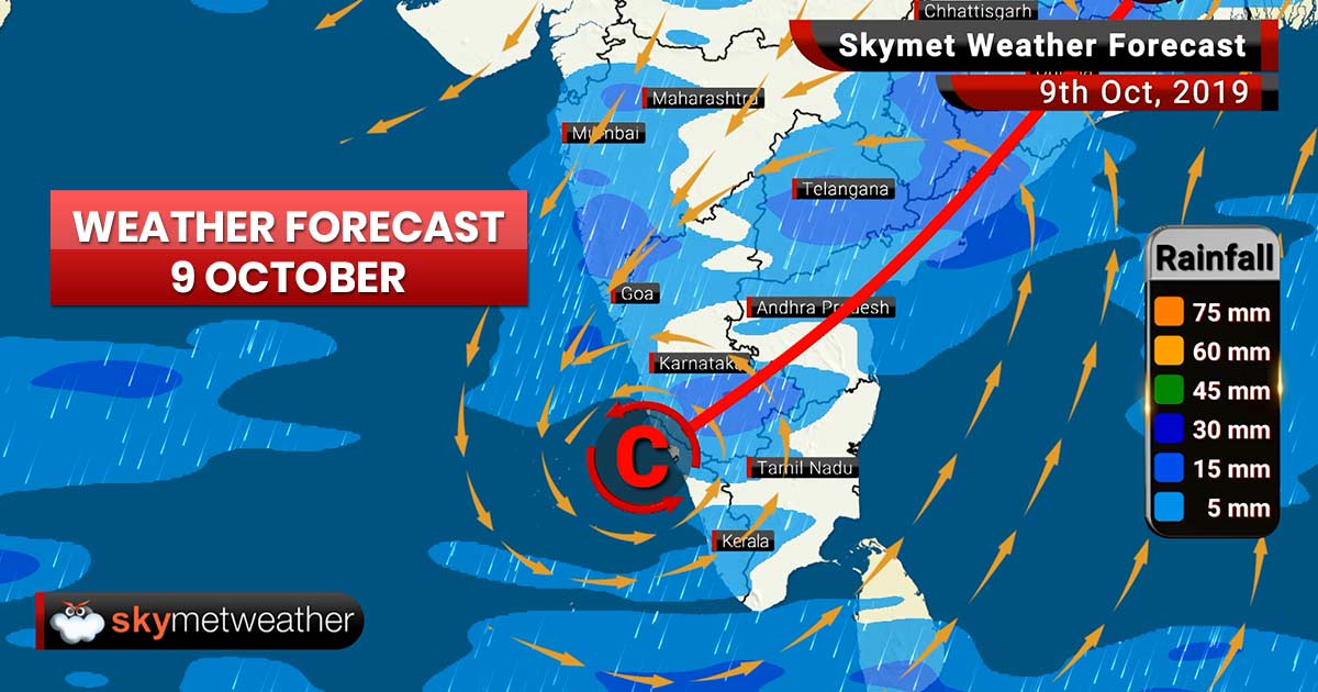 Weather Forecast Oct 9: Moderate rains in Kerala, parts of Karnataka, Sangli and Satara, dry weather in Delhi