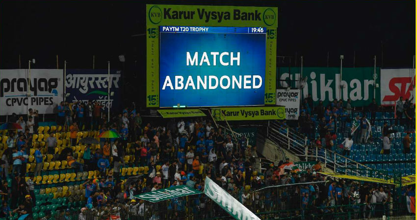 Rain during India vs South Africa match