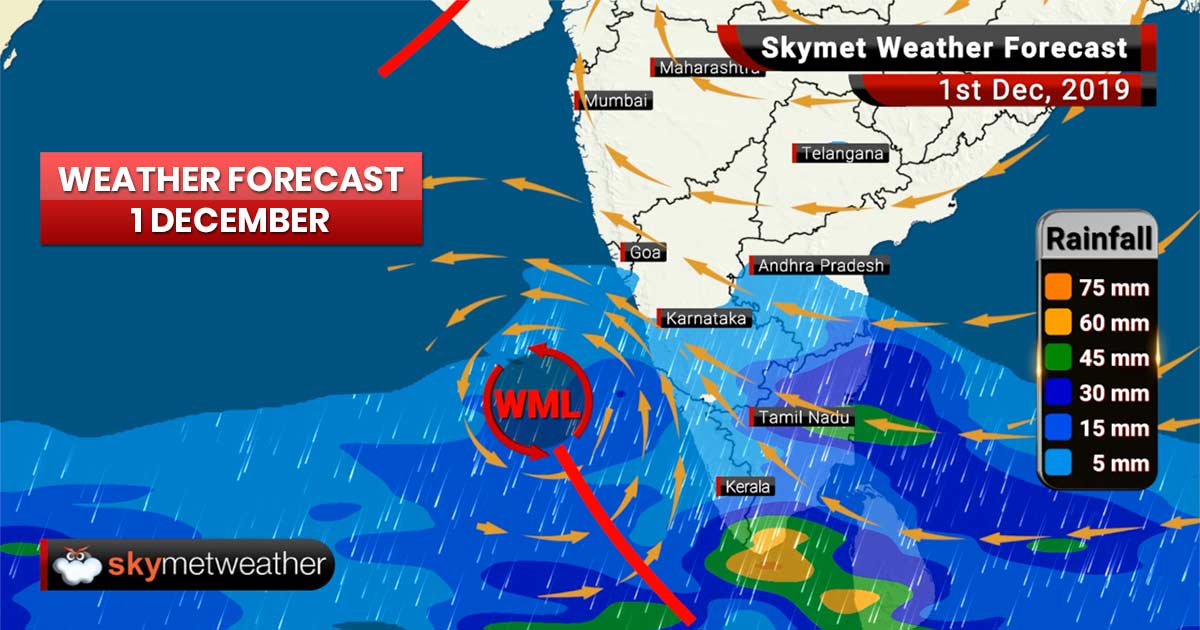 Weather Forecast Dec 1 Heavy rains in Chennai, Kochi, Kerala, Dec to