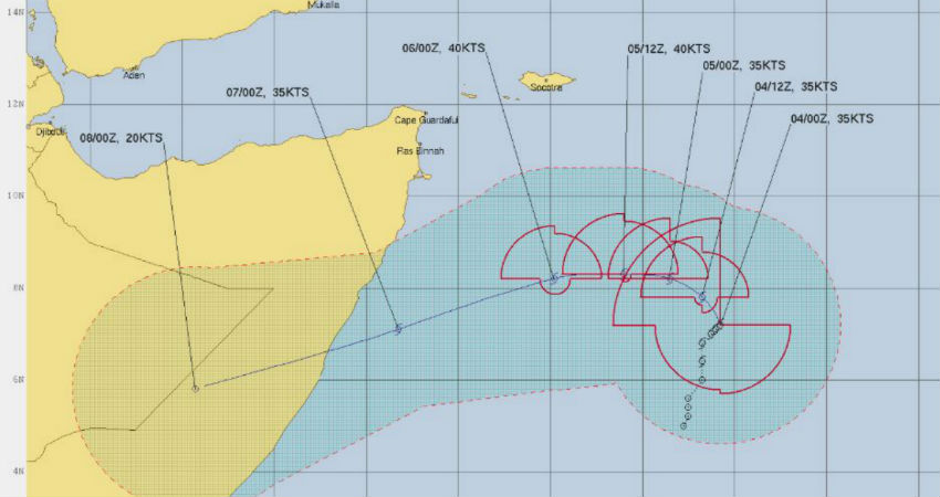 Cyclone Pawan in Arabian Sea