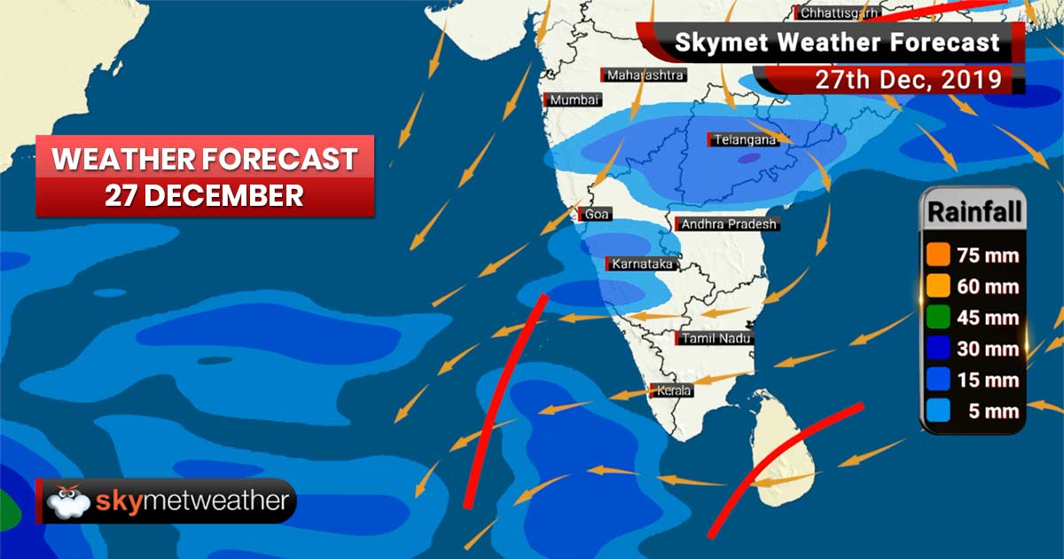 Weather Forecast Dec 27 Rain in Kolkata, Hyderabad, Cold wave in