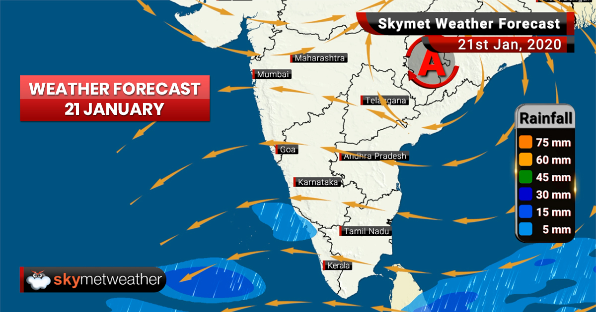 Weather Forecast Jan 21 Rain and snow in Srinagar, Shimla and