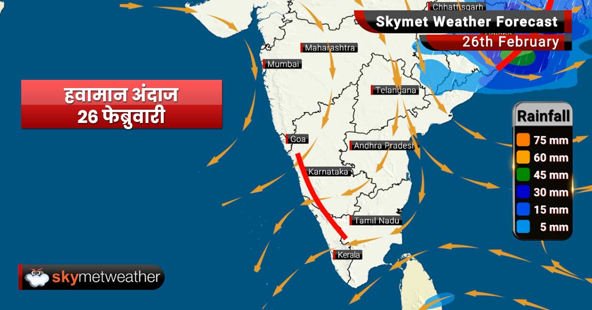 हवामान अंदाज 26 फेब्रुवारी: पूर्व आणि ईशान्य भारतात पाऊस, मुंबईत उबदार हवामान अपेक्षित