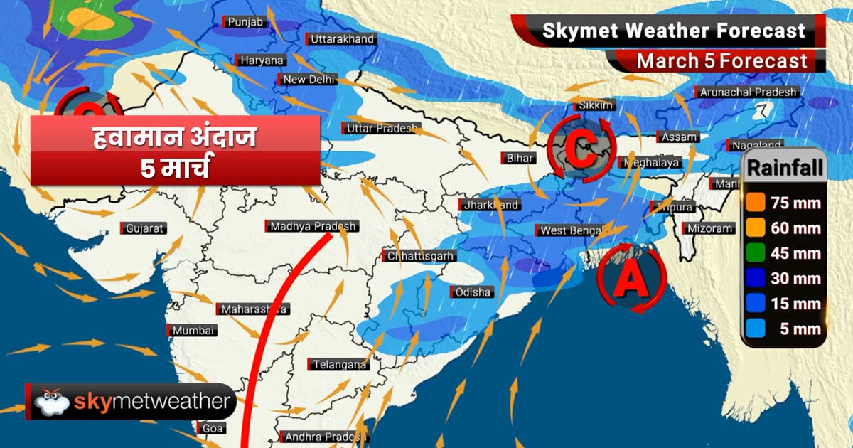 Weather Forecast Mar 5: Rain with hailstorm likely in Vidarbha