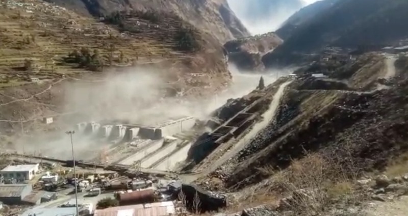 glacier breaks off at Uttarakhand Joshimath