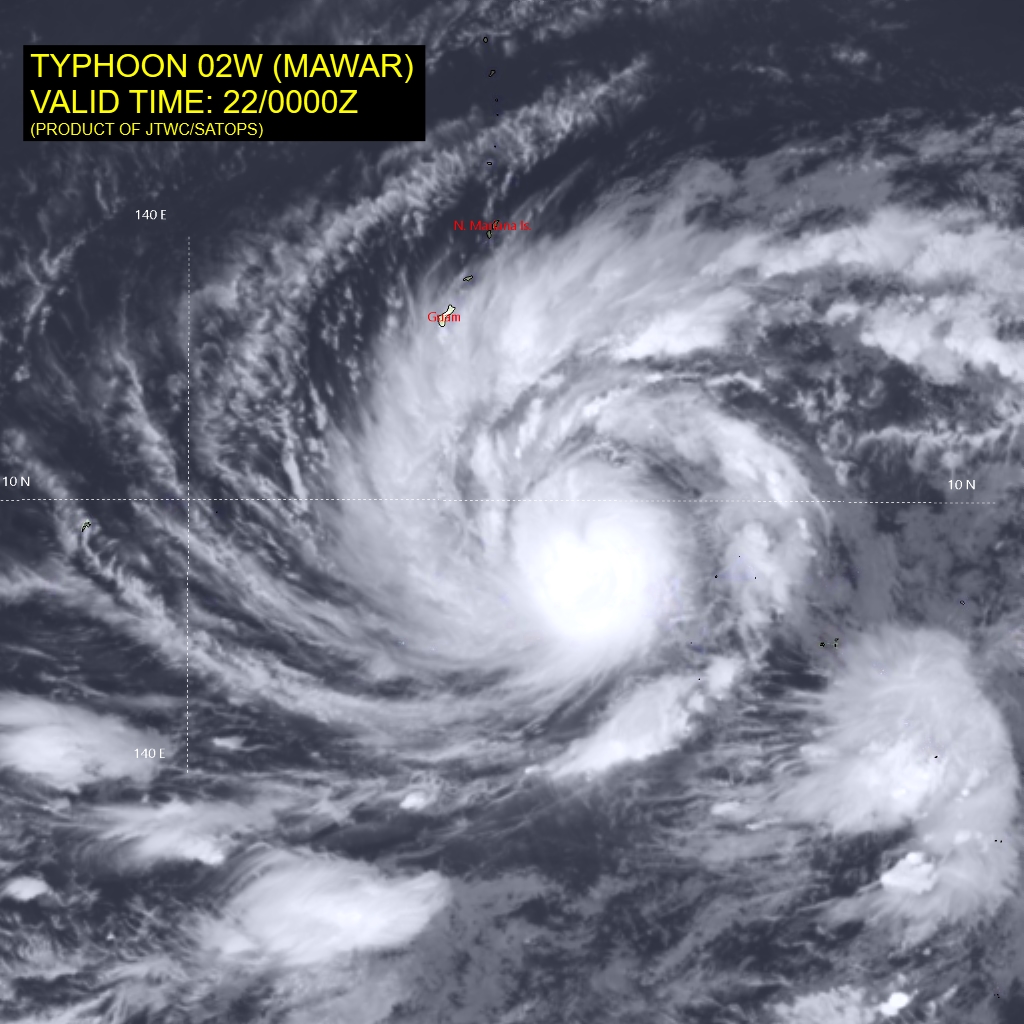 Typhoon MAWAR Forms In Pacific Ocean Heads For Philippines Skymet   MAWAR SAT 