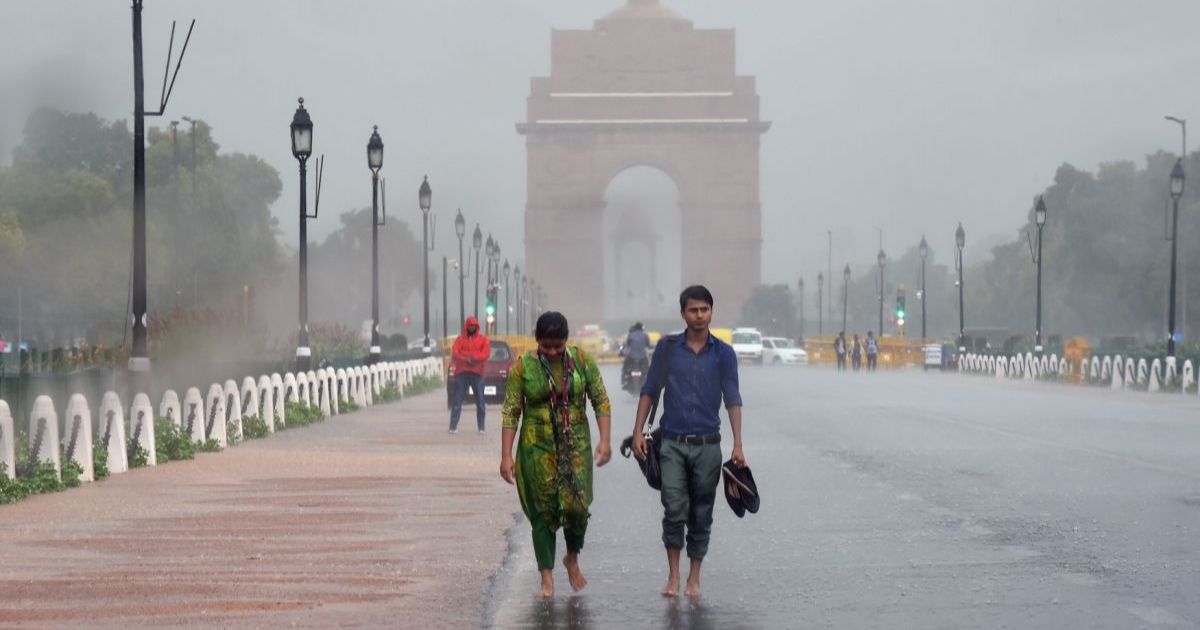 monsoon rain in Delhi