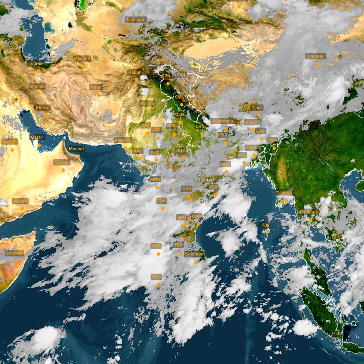 INSAT Weather Latest Satellite Images And Maps Of India   Satellite Image India 24 July 2020 07 00 