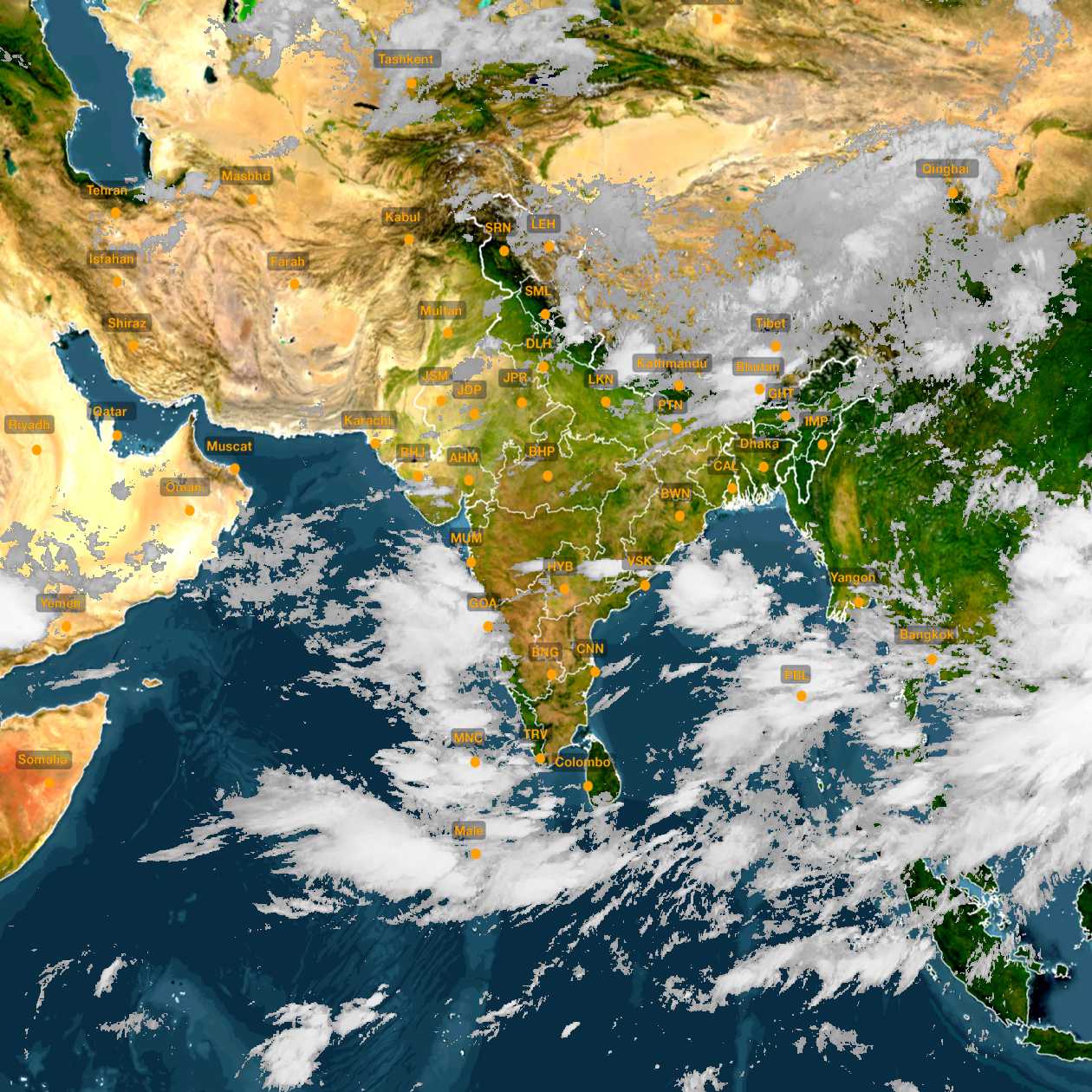 INSAT Weather Latest Satellite Images And Maps Of India   Satellite Image India 31 July 2020 09 00 