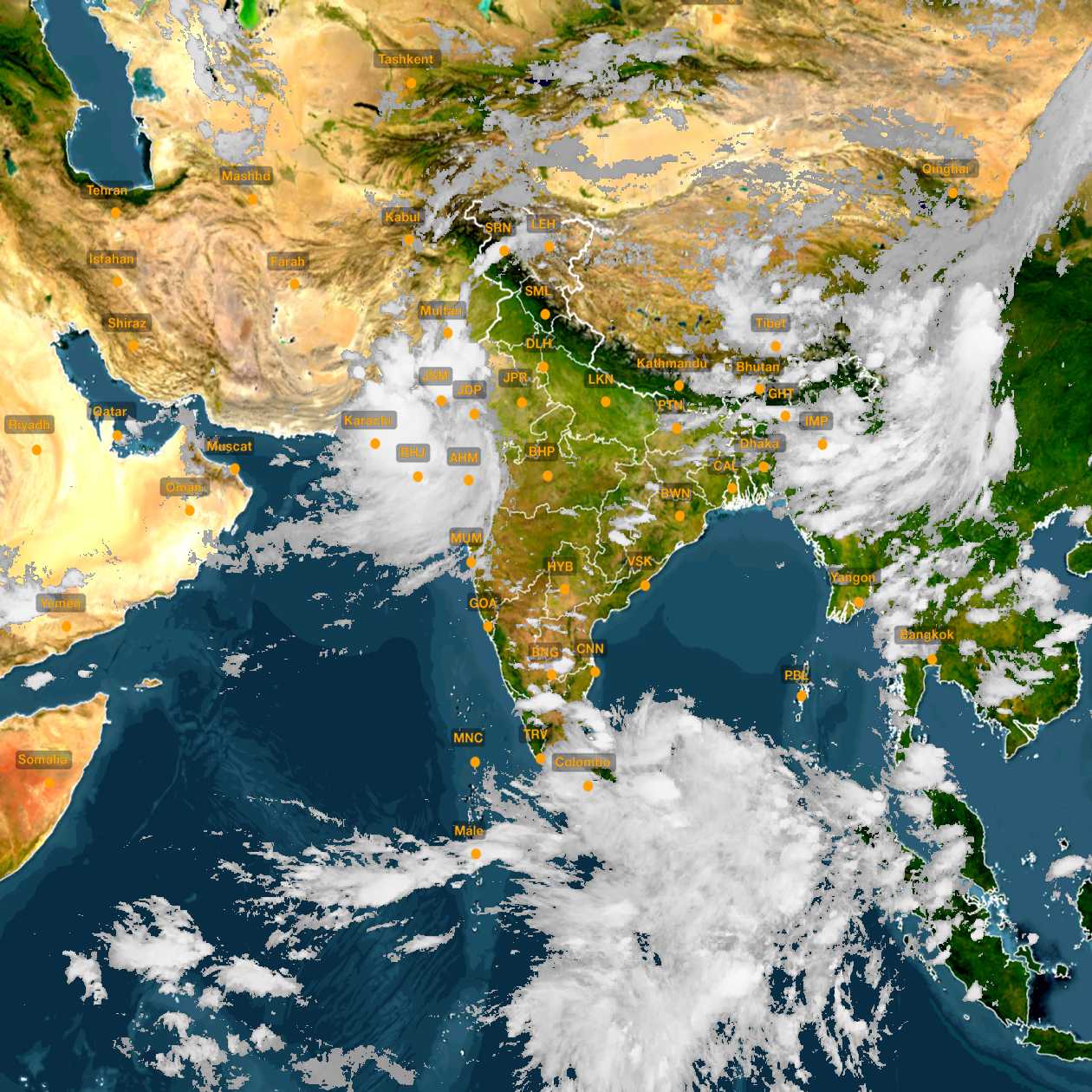 INSAT Weather Latest Satellite Images And Maps Of India   Satellite Image India 30 August 2020 17 30 